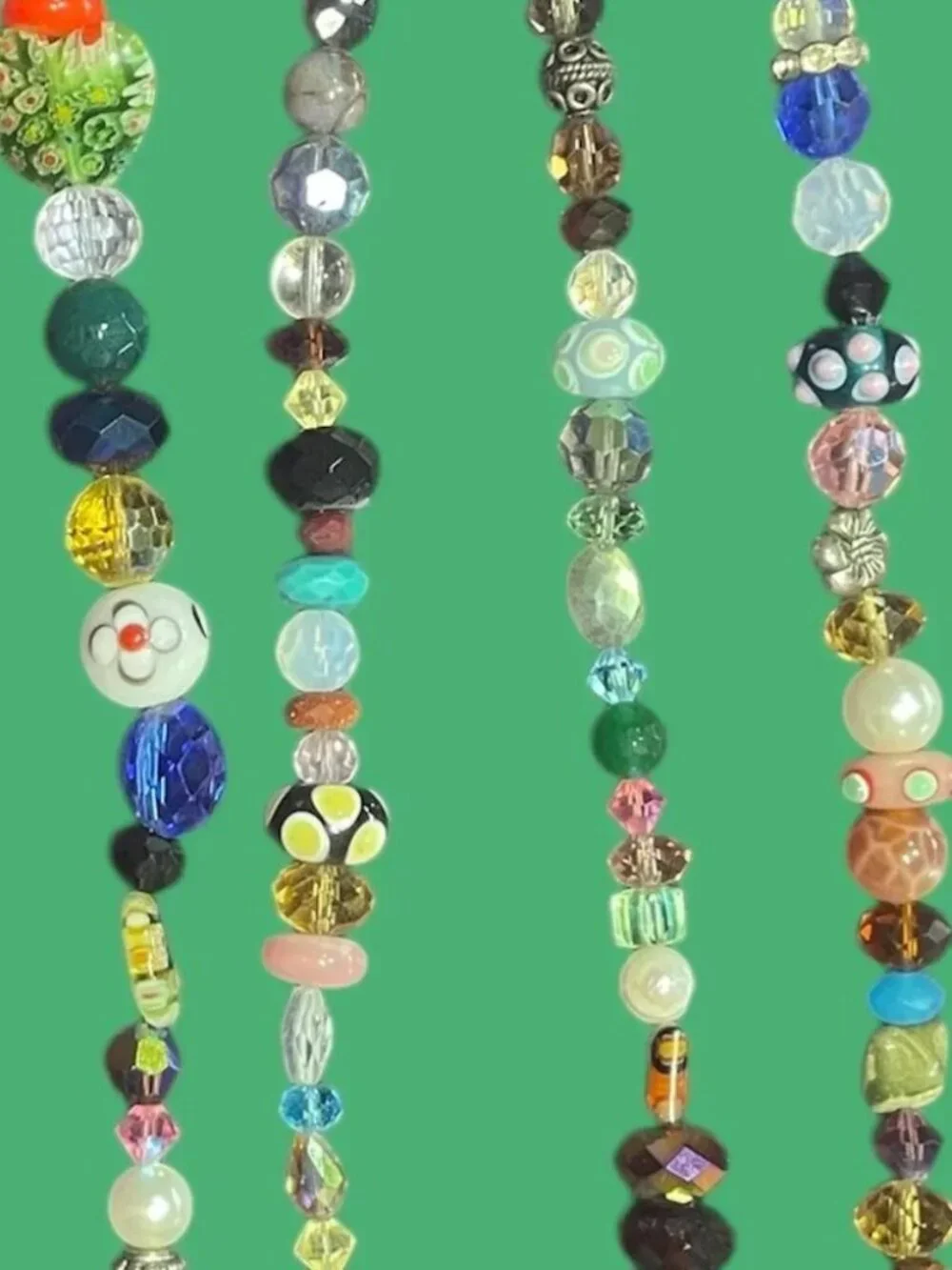 GLASS BEAD NECKLACE - 2 BRACELETS - EARRINGS - Picture 7 of 7